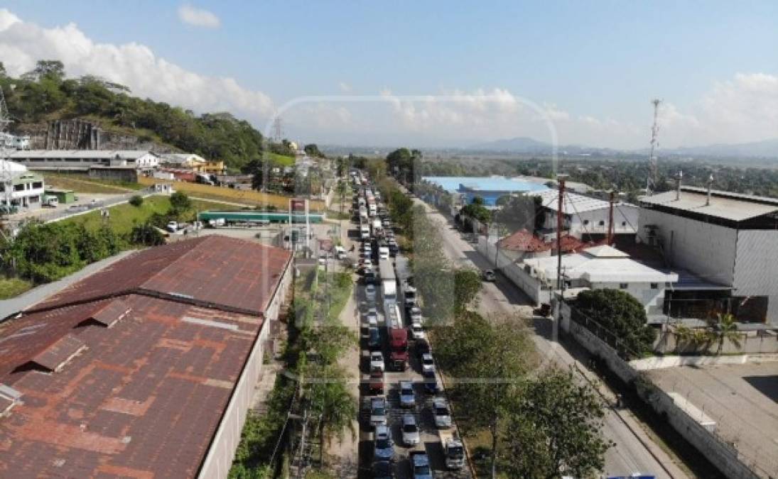 Una panorámica desde arriba de cómo está San Pedro Sula este miércoles.