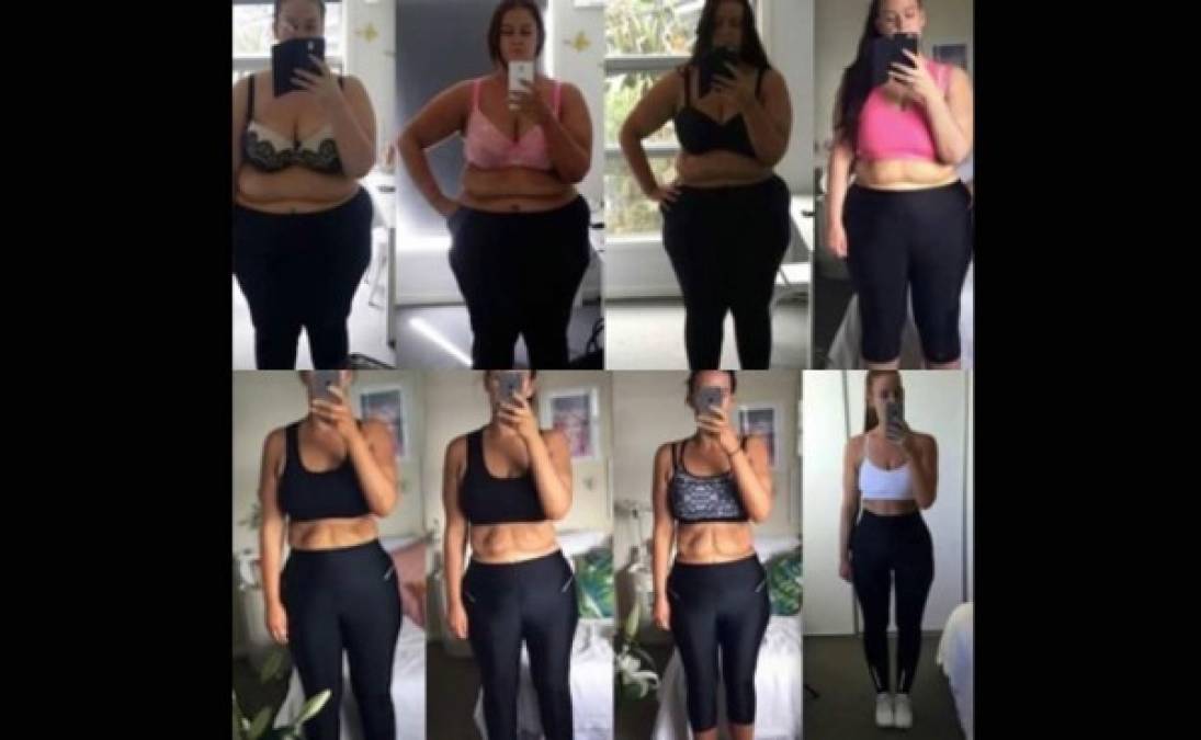 Una estilista y maquilladora neozelandesa, Simone Pretscherer Anderson, decidió publicar en Instagram su progreso: cómo pasó de 169 kilos (372 libras) a 83.85 (185 libras) en sólo once meses.