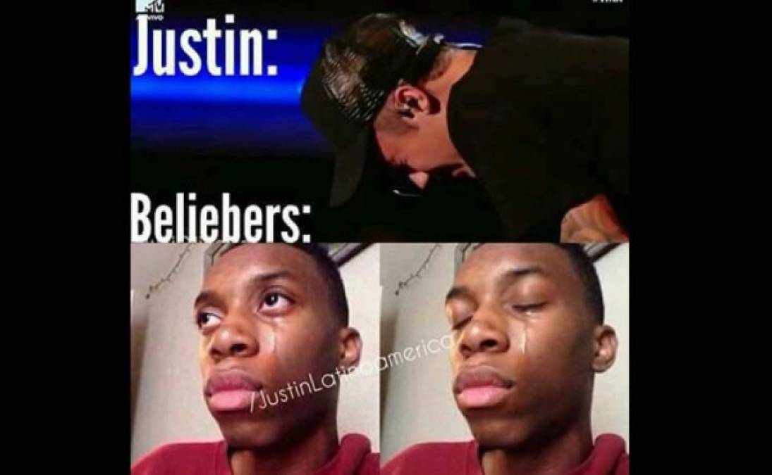 Cómo llora Justin Bieber.