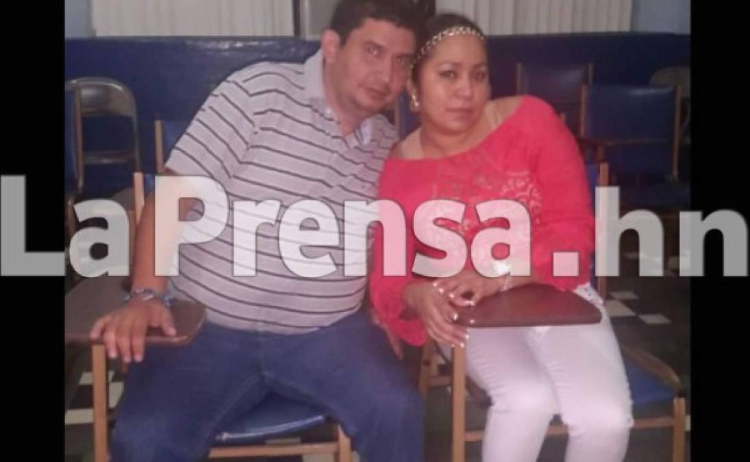 José Inocente Valle y arlen Griselda Amaya Argueta mientras esperaban ser conducidos a la avioneta que los llevaría a Estados.