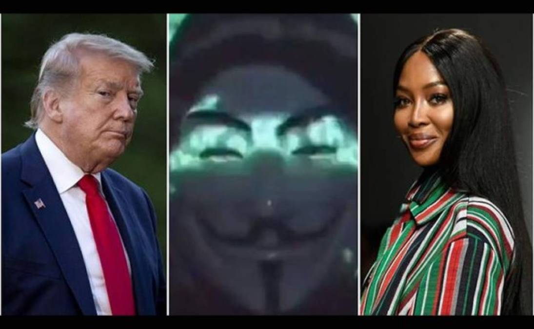 Además de presentar a estos famosos como víctimas de conspiraciones, el grupo también señala a otras celebridades involucradas en negocios sucios, como el actual presidente de EEUU Donald Trump y la modelo Naomi Campbell.