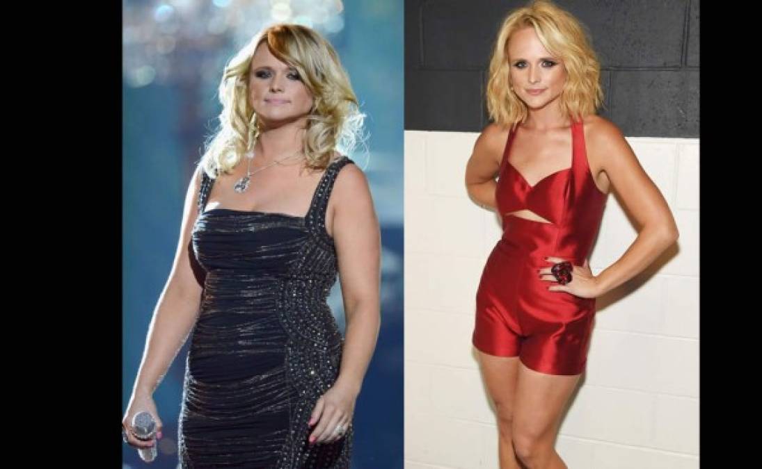 9. Miranda Lambert. La cantante de country, confesó que la nueva figura que tiene fue gracias a ejercicio, ejercicio y ejercicio, nunca llevó un conteo de los kilos perdidos, ¡sólo le importa sentirse y verse bien!