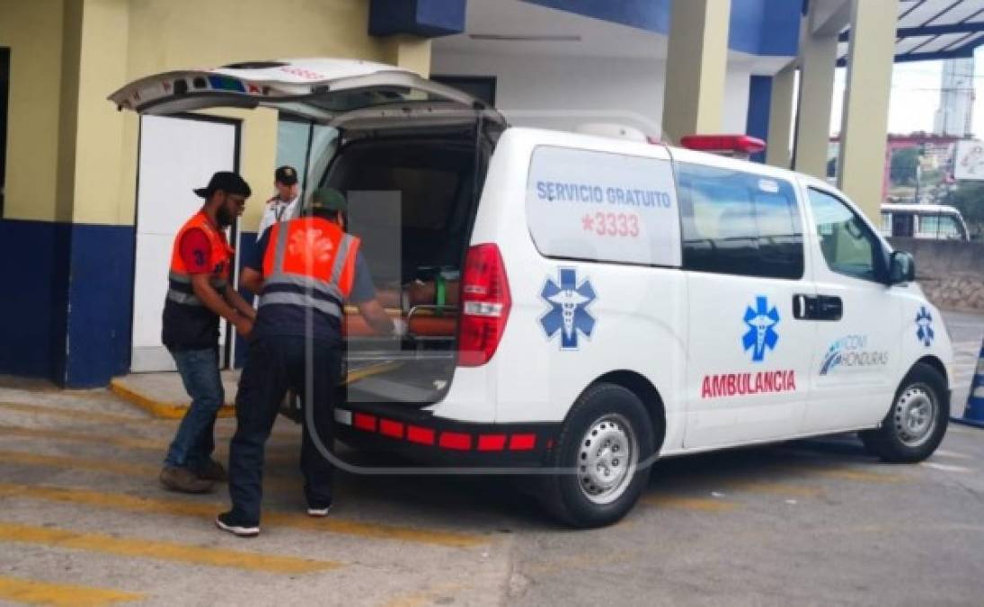 La joven herida fue llevada al Hospital Escuela de Tegucigalpa.