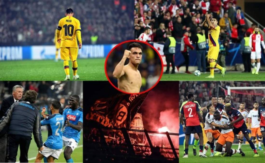 Las imágenes más curiosas que dejó la jornada de la Champions League con el Barcelona y Messi como grandes protagonistas.