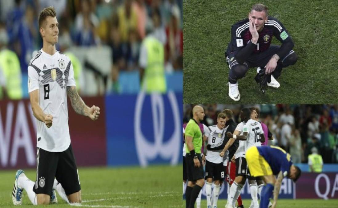 La selección alemana rozó este sábado un desastre histórico pero acabó venciendo in extremis a Suecia por 2-1 gracias a un golazo de Toni Kross en el descuento que evita la eliminación tempranera de la vigente campeona del mundo. FOTOS AFP