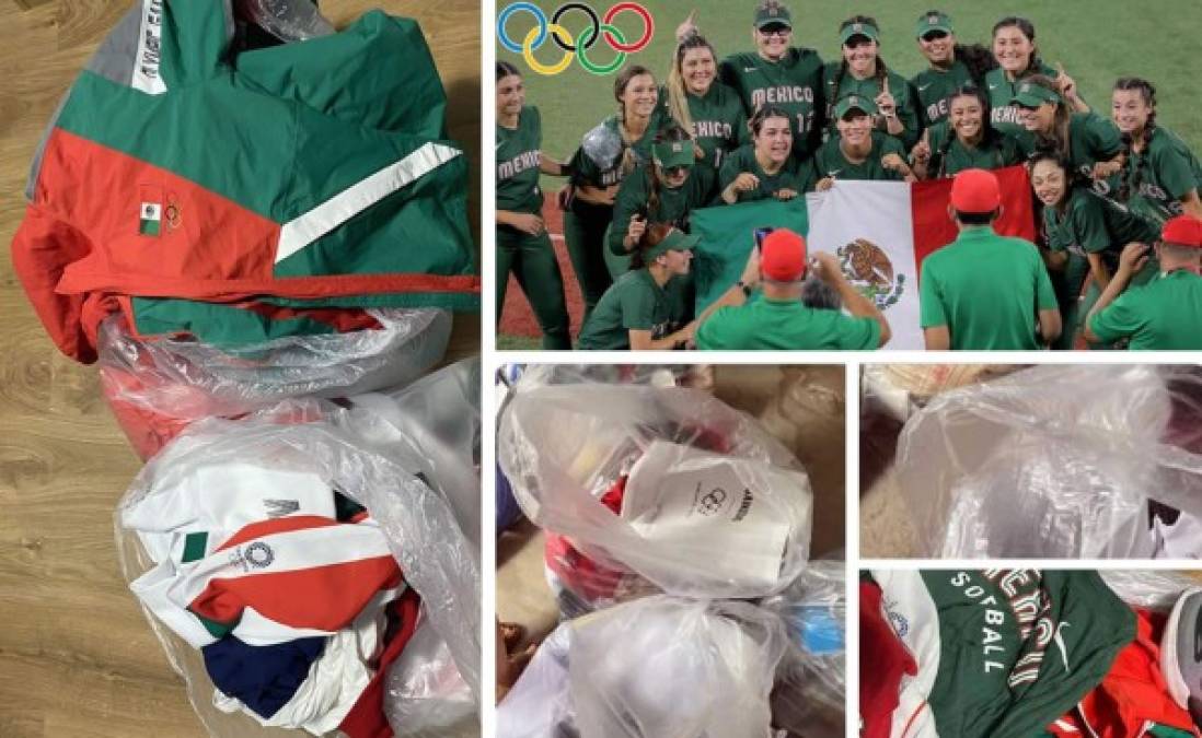 Tremendo escándalo en México. Las jugadoras de la selección mexicana de sóftbol botaron a la basura sus uniformes cuando dejaron la Villa Olímpica de Tokio-2020 tras no poder ganar medalla en los Juegos Olímpicos.