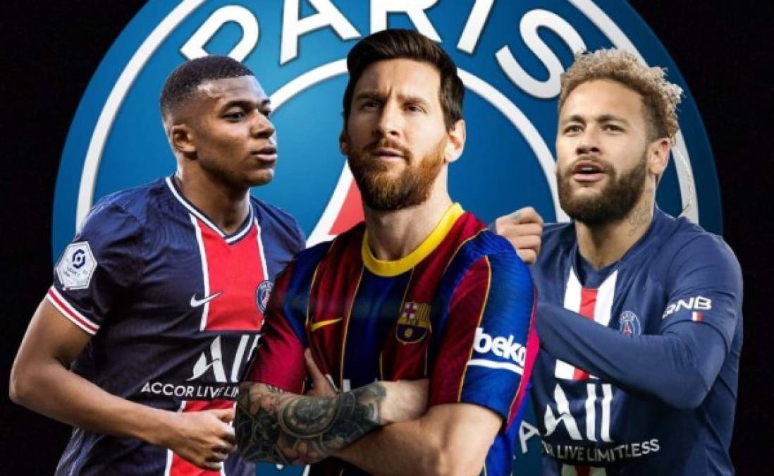 En el PSG sueñan con juntar a Messi para que haga dupla con Neymar y Mbappé. Sería un tridente ofensivo de lujo.