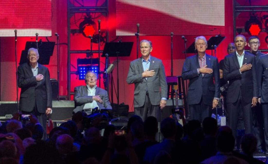 Los cinco expresidentes vivos de EUA, Jimmy Carter, George H. Bush, George W. Bush, Bill Clinton y Barack Obama, recaudaron fondos en Texas.