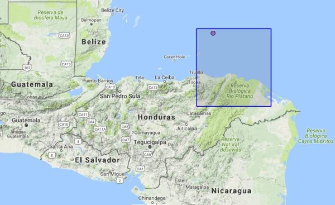 Un temblor de 5.1 en la escala de ritcher se registró esta tarde en el caribe de Honduras sin que hasta ahora se reporten daños. El sismo se registró exactamente a 44 kilómetros al Noreste de Cusuna en Colón y 114 kilómetros de Trujillo a eso de las 2:22 pm.