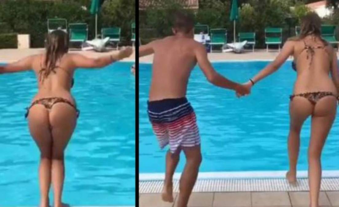 La hija de Allegri nos deja super “allegris” con sexy chapuzones que ella comparte las redes. Hoy subió esta imagen en la que se ve el momento que se lanza a una piscina.