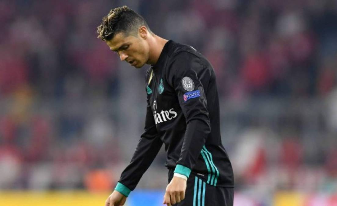 Cristiano Ronaldo reaccionó frustrado en el momento que Bayern Múnich se puso en ventaja con el gol en donde pudo haber hecho más Navas.