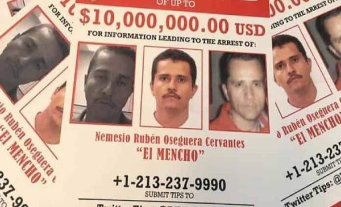Estados Unidos ha girado una recompensa de 10 millones de dólares por la captura de 'El Chapo' y sus compinches más cercanos.