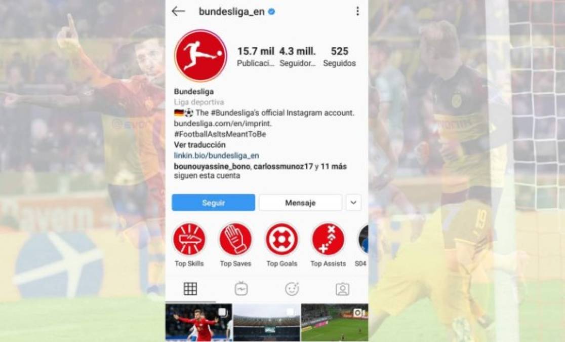La Bundesliga en su cuenta de Instagram creó dos filtros alusivos al clásico alemán.