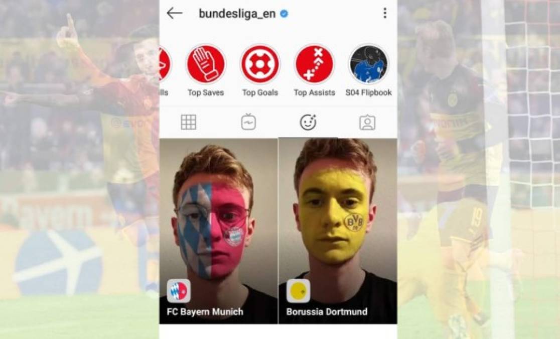 Según el gusto de los seguidores se puede probar el filtro que hace lucir con la cara pintada del equipo.