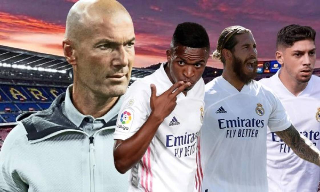 Zinedine Zidane tiene una de las grandes pruebas de la temporada y ya tiene lista la alineación titular con la que buscará sorprender al Barcelona en el clásico en el Camp Nou. Hasta cinco cambios presentará el Real Madrid.