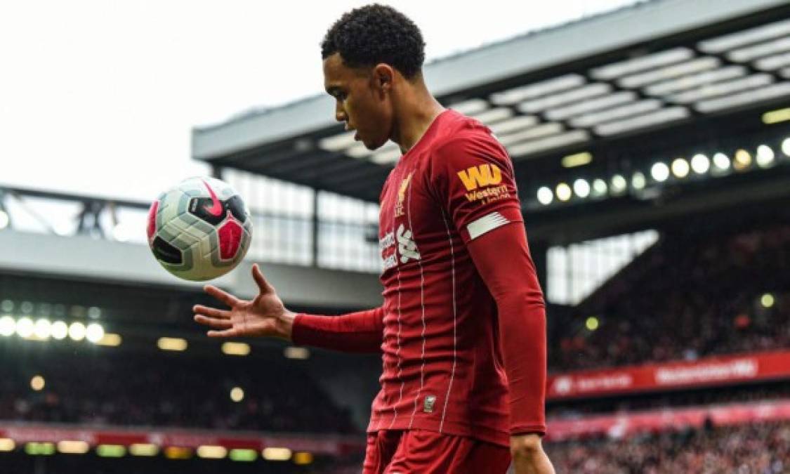 10) Trent Alexander-Arnold (Inglaterra-Liverpool): El valor del jugador inglés es de 99 millones de euros.