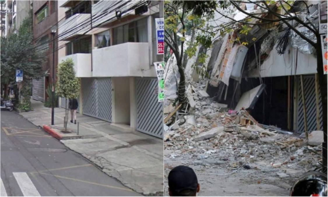 Al menos 42 edificios colapsaron en la capital mexicana tras el potente sismo con epicentro en Puebla.