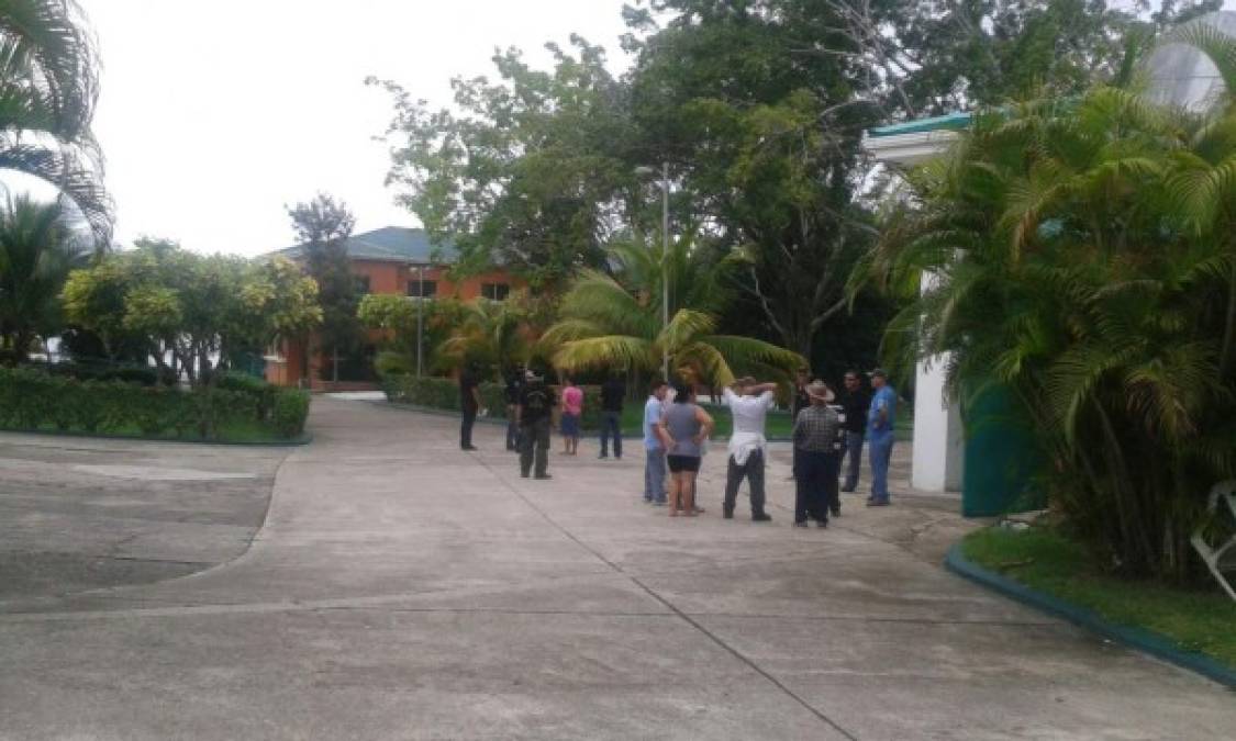 La entrada de la vivienda de la familia Rosenthal en el sector de Omoa.