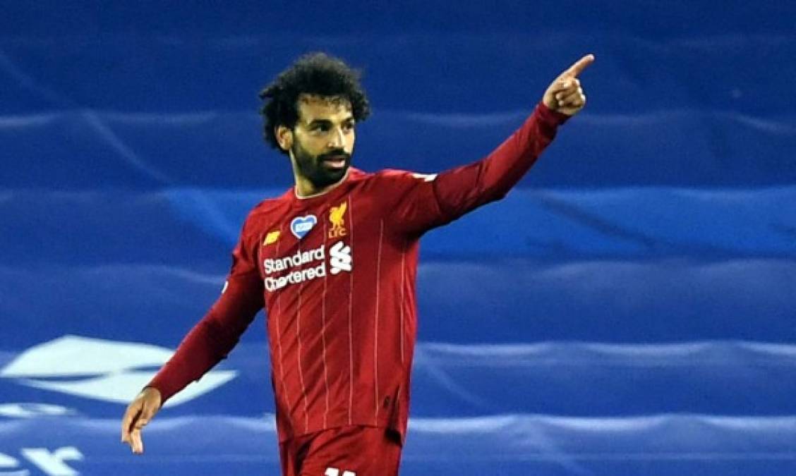 11. Mohamed Salah (Liverpool) - 'El Faraón', con el reciente doblete que le marcó al Brighton, suma 19 goles en la Premier League. El delantero egipcio llega a 38 puntos en la clasificación de la Bota de Oro 2019-20.