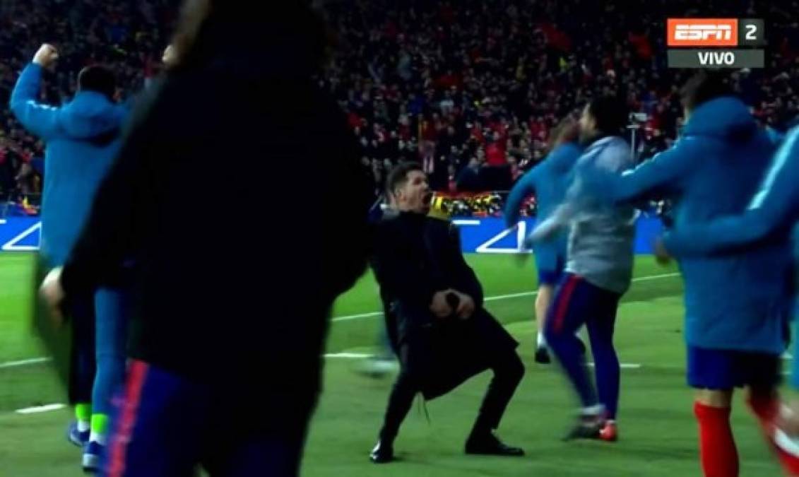 Diego Pablo 'Cholo' Simeone realizó este gesto luego del 1-0 del Atlético de Madrid ante la Juventus.