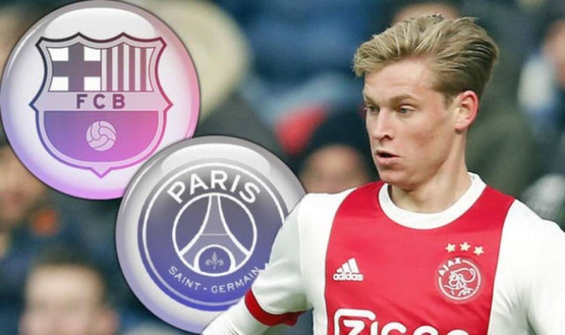 <br/>Frenkie de Jong: Bombazo. El joven holandés estaria a punto de firmar con el PSG de Francia. Cabe señalar que ha sido deseado por el Barcelona desde la campaña pasada.