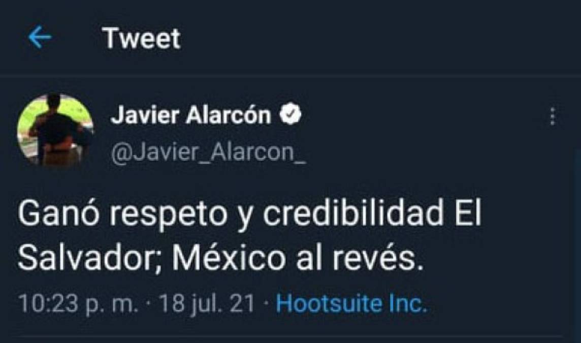 Periodistas y portales mexicanos han lanzado fuerte señalamientos para su selección ya que ante los salvadoreños fueron superados especialmente en la segunda parte,