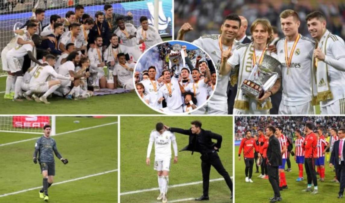 Las imágenes que dejó la final de la Supercopa de España que le ganó el Real Madrid al Atlético en la tanda de penales en Arabia Saudita. Foto AFP/EFE