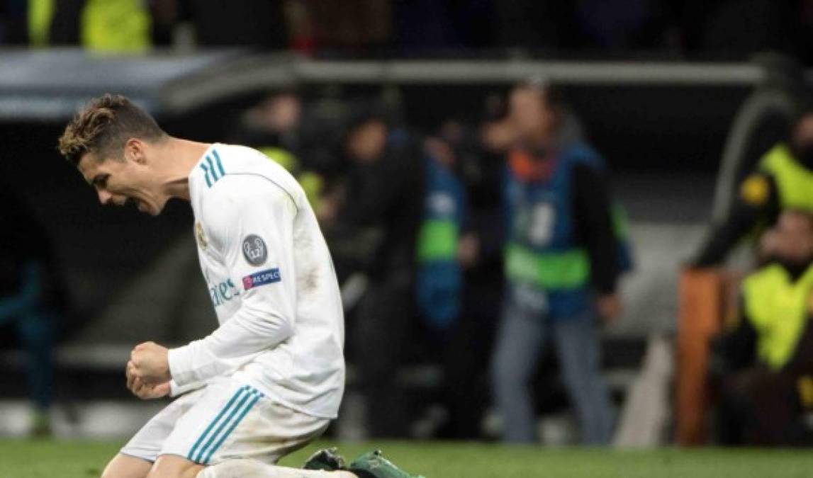 Tras el pitazo final, así festejó Cristiano Ronaldo.