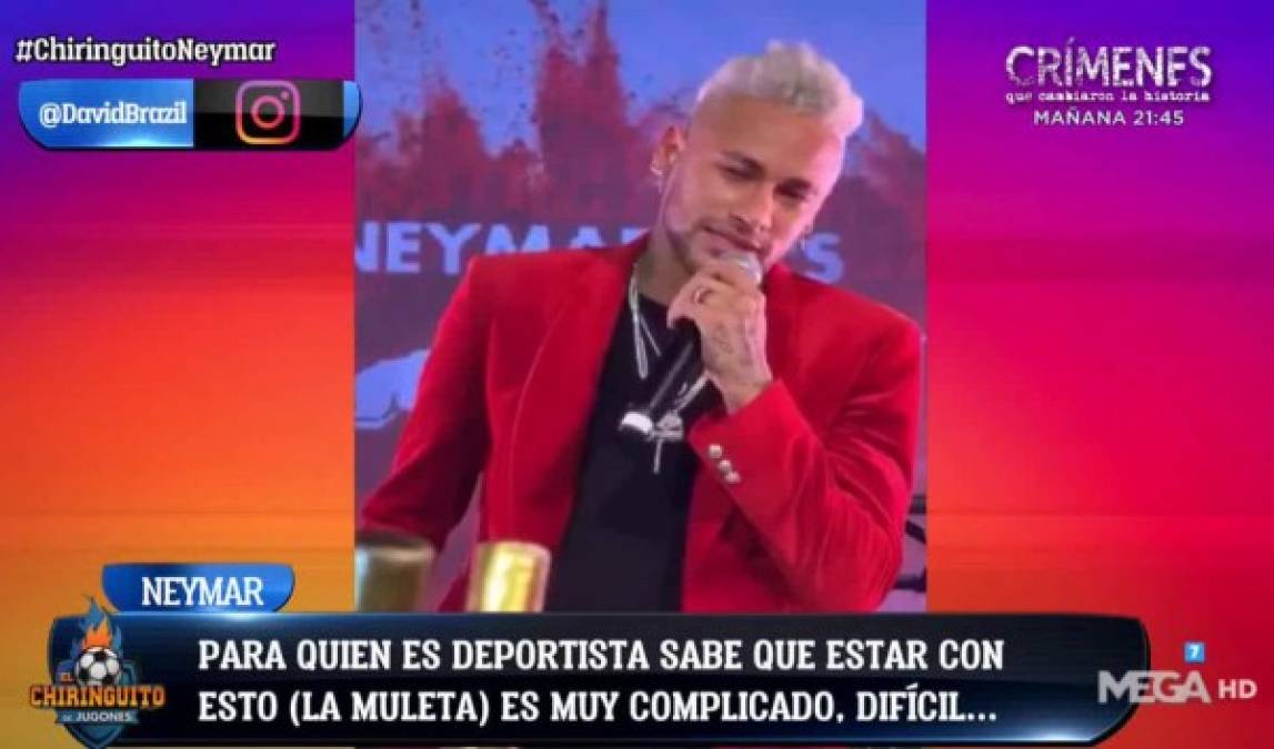 Neymar confesó en su fiesta sentirse destrozado por la lesión que lo deja sin jugar los octavos de final de Champions. 'Lo que más deseo de regalo hoy es un metatarso nuevo para que pudiese estar en la cancha luchando, guerreando y haciendo lo que más amo, que es jugar al fútbol', dijo.