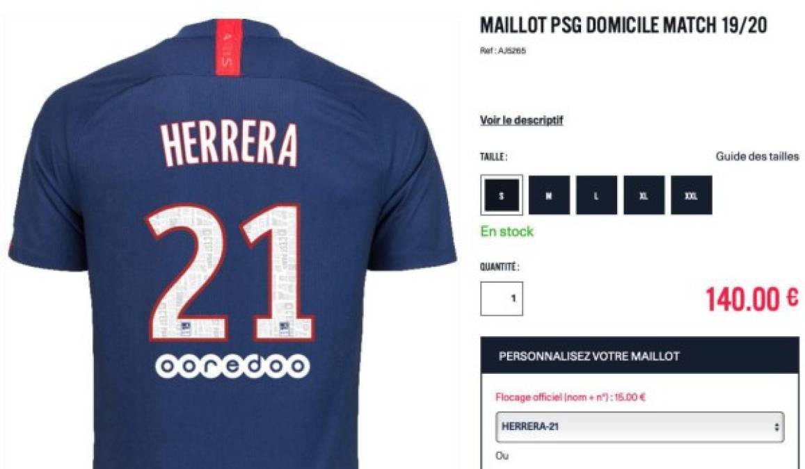La llegada de Ander Herrera al PSG todavía no es oficial, pero el número de camiseta del centrocampista español se ha filtrado en la web de la tienda oficial del conjunto parisino.
