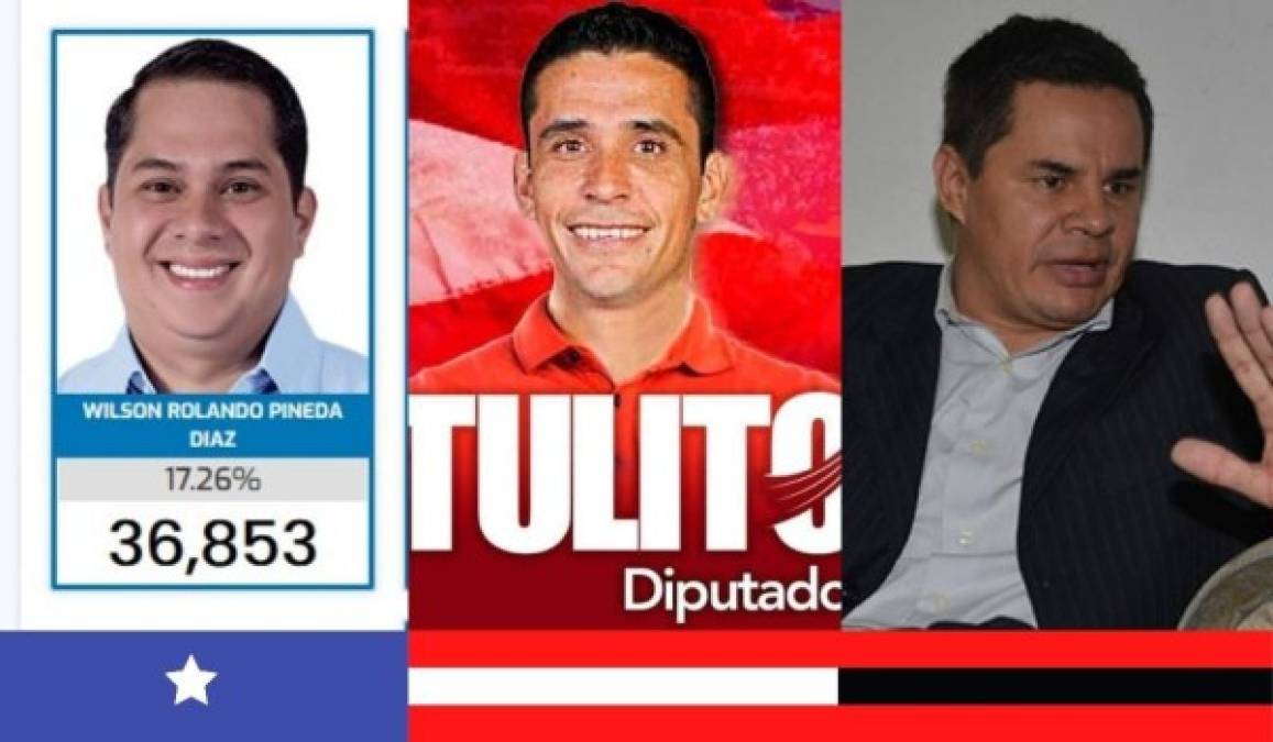LEMPIRA: Wilson Pineda (37,385), Marco Tulio Rodríguez (25,325) y Yéster Múñoz (11,054).