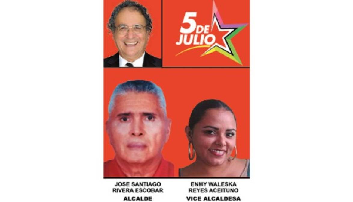 José Santiago Rivera Escobar es precandidato del movimiento 5 de Julio que lidera Nelson Ávila. Es acompañado por Enmy Waleska Reyes en su fórmula como vicealcaldesa.