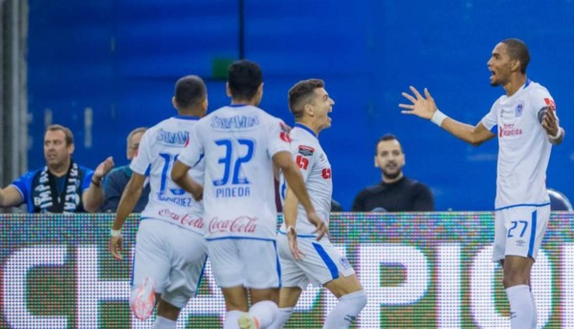 Jerry Bengtson festejó su anotación de esta manera. Foto Concacaf.