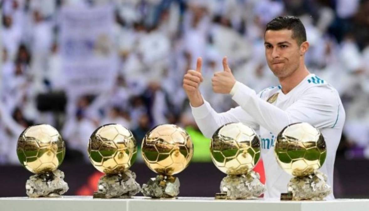 Cristiano ha ganado cinco balones de oro en su exitosa carrera.