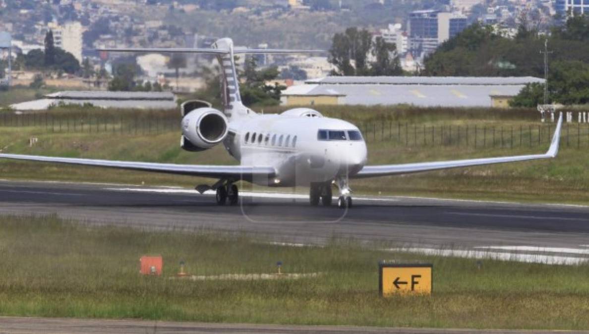 Gianni Infantino llegó en un avión privado a Honduras y aterrizó a la 1:15pm en el Aeropuerto Internacional Toncontín.