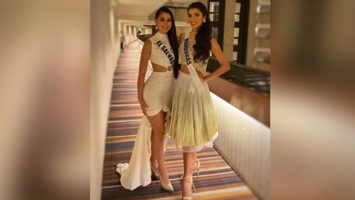 1. Rosemary Arauz, Miss Honduras Universo 2019, comparte habitación con la bella representante de El Salvador, Zuleika Soler; ambas causan sensación por su particular belleza.