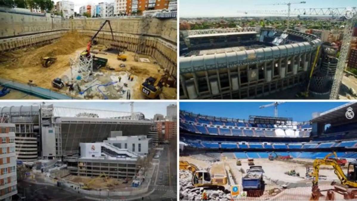 Las obras del Santiago Bernabéu siguen su curso. Las últimas imágenes en ver la luz las ha subido el responsable de jardinería del Real Madrid, el británico Paul Burguess, que desde dentro de estadio ha fotografiado cómo avanza la reforma del estadio, dejando al descubierto una megatubería que cruza el campo de fondo a fondo.