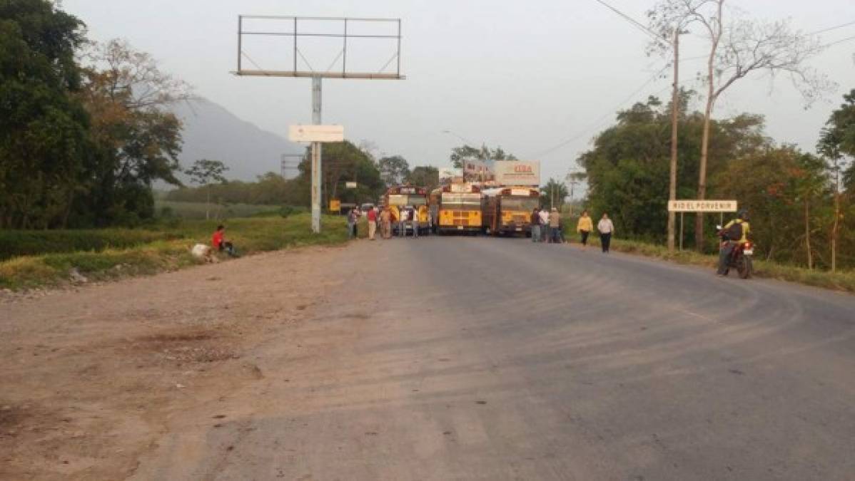 Manifestación en El Porvenir, Atlántida.