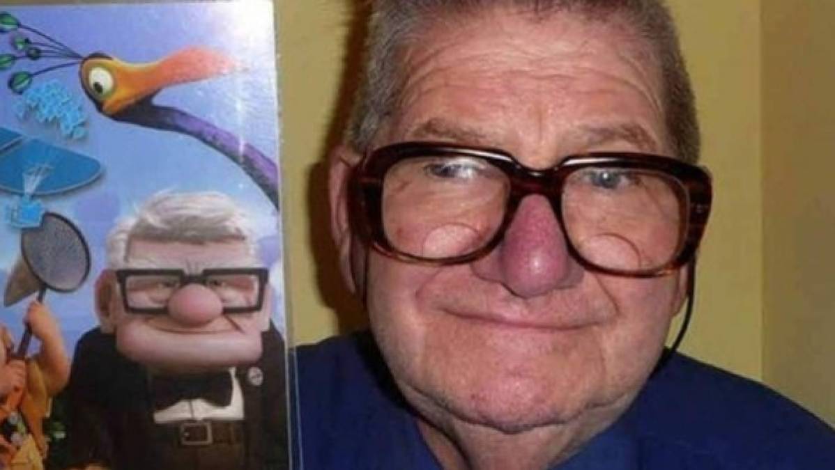 Este hombre es idéntico al personaje Carl Fredricksen, de la película 'Up'.