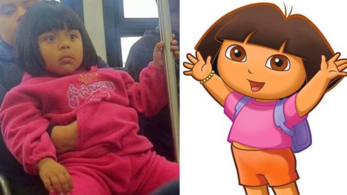 Esta niña es idéntica a Dora la exploradora.