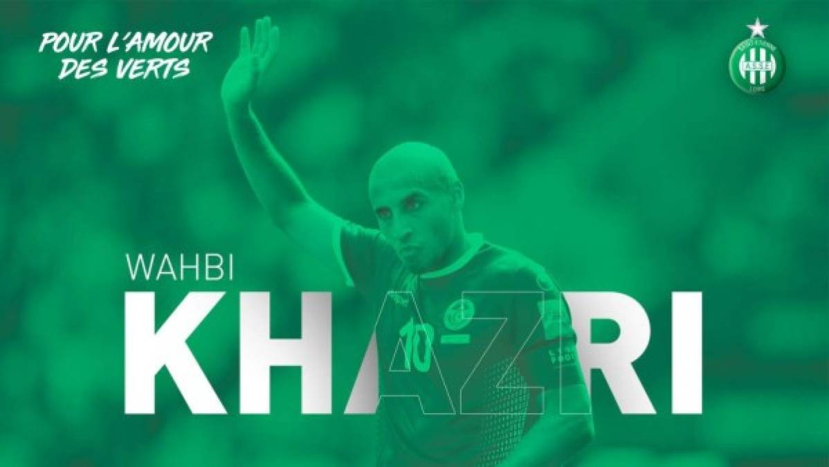 Tras su gran mundial, el Saint Étienne se ha hecho con los servicios del tunecino Wahbi Khazri. El media punta llega procedente del Sunderland por 7M. Firma hasta junio de 2022.