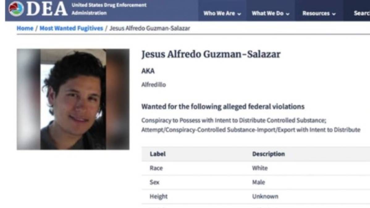 Alfredillo se encuentra en la lista de los diez delincuentes más buscados de la DEA, que lo acusa de enviar decenas de cargamentos de droga desde Sudamérica hacia EEUU desde 2005 hasta 2014, según una acusación de la Fiscalía en una corte de Chicago.