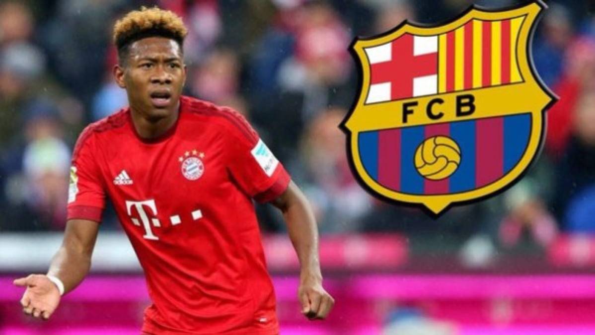 David Alaba: Mundo Deportivo publica que el lateral austríaco del Bayern es el nuevo nombre que suena con fuerza para reforzar el lateral izquierdo del Barcelona. El jugador acaba contrato en 2021 y los bávaros han fichado a Lucas Hernández.