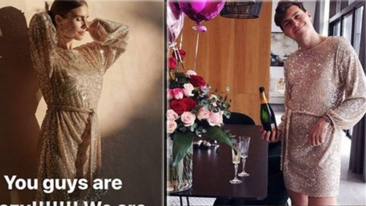 Victor Lindelöf, futbolista sueco del Manchester United, sorprendió a su pareja, la modelo Maja Nilsson, poniéndose uno de sus vestidos durante su confinamiento en casa por la crisis de la pandemia del coronavirus.
