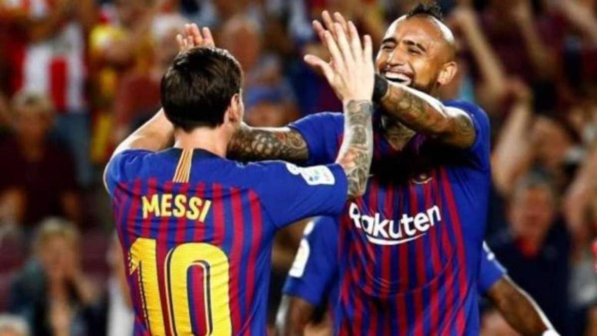 Arturo Vidal, compañero Messi en el Barcelona, es del gusto de los hijos de Messi.