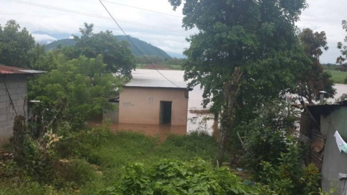 El río Ulúa se desbordó este sábado en el occidente y en el norte de Honduras.