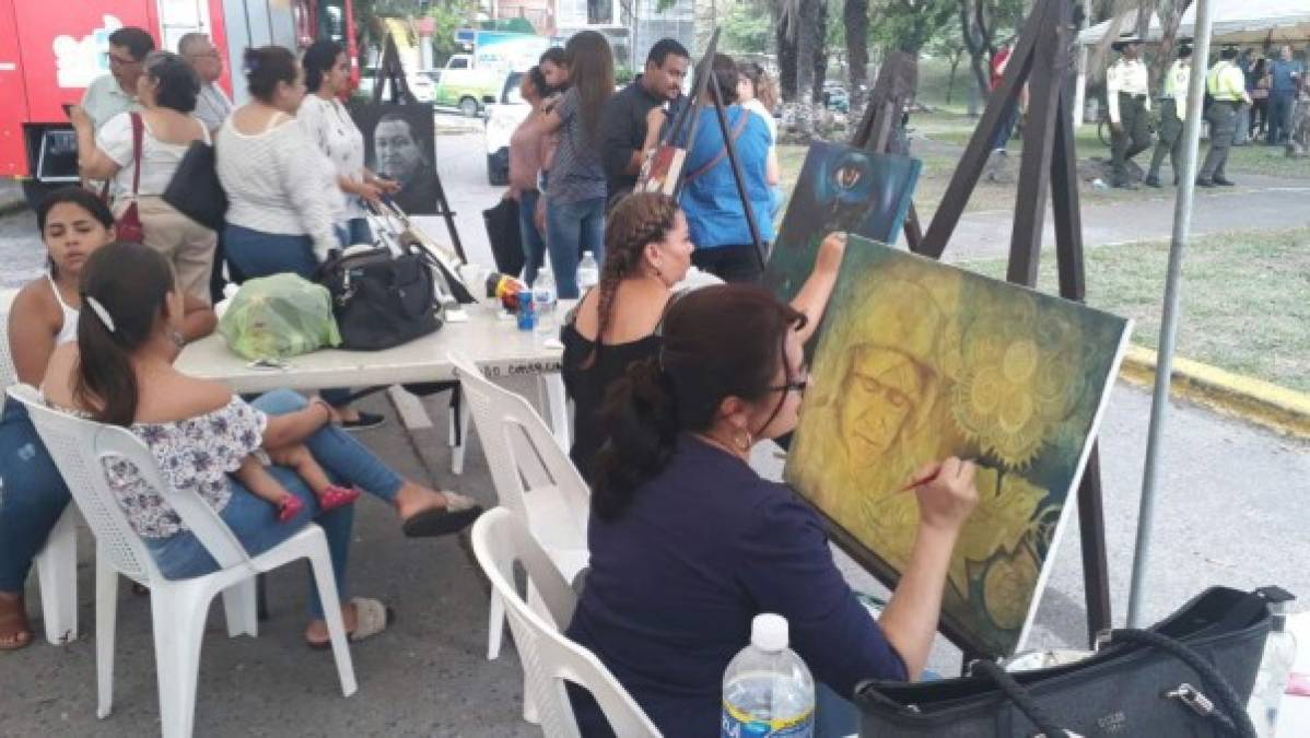 La ocasión incluyó además una muestra del arte de la pintura.