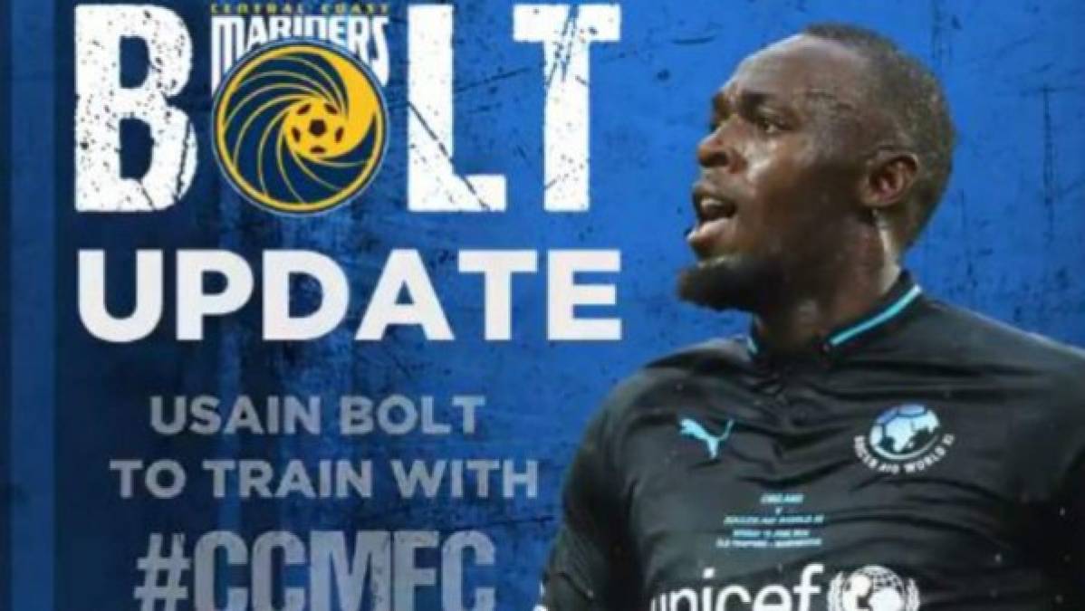 Sorpresa. Usain Bolt, el hombre más rapido del mundo ahora será futbolista y jugará en El Central Coast Mariners de Australia, el equipo ha anunciado su 'fichaje': 'Podemos confirmar que hemos llegado a un acuerdo apra que Bolt se entrene por un periodo indefinido con el club con el objetivo de desarrollar al hombre más rápido en un jugador profesional de fútbol'.