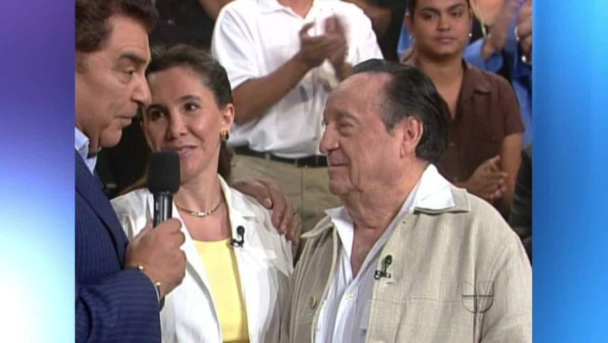 Don Francisco con Chespirito y Doña Florinda.