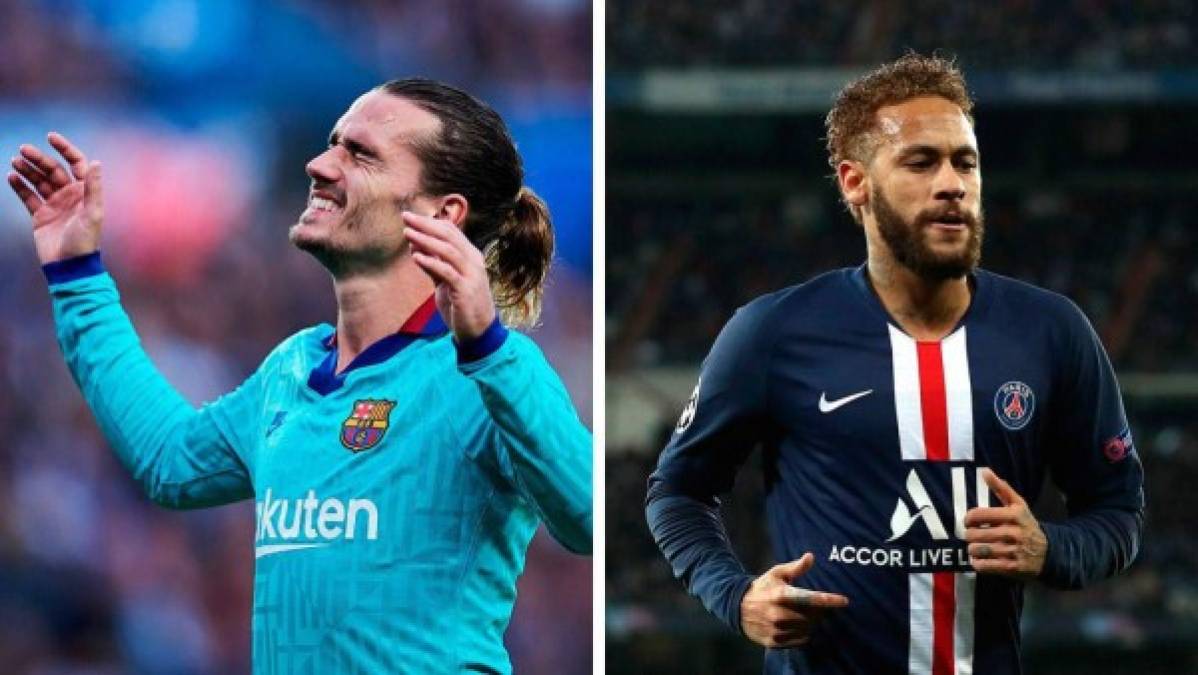 El FC Barcelona estaría contemplando la posibilidad de que el francés Antoine Griezmann entrara en la operación del fichaje de Neymar Junior, el atacante del PSG.